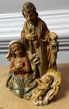 Vintage Fontanini Holy Family Nativity Figurine Italy 5” Mary Joseph Jesus